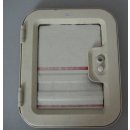 Thetford WC Service Tür 01 ohne Schlüssel Dethleffs 33 x 40 gebr. weiß/grau/rot