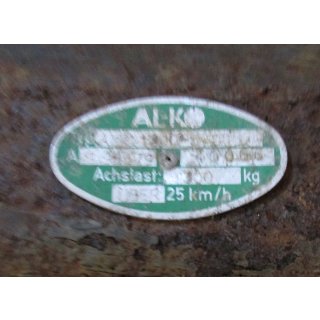 Alko Delta-Achse gebr., zB f&uuml;r Tabbert Comtesse 530 BJ89, ca 216cm (1300kg AXS1200-5)
