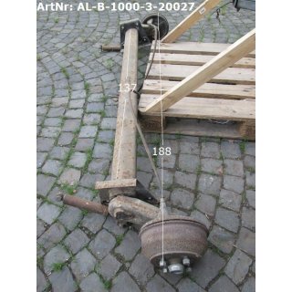 Alko Achse B1000-3, 1000kg gebraucht (rotes Schild) zB Bürstner 485 ca 188cm