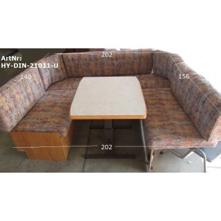 Sitzgruppe / U-Sitz Rundsitzgruppe  ca 202 x 156  mit Tisch gebraucht (Dinette)