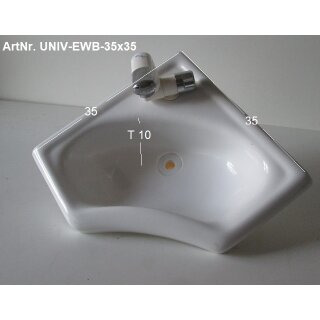 universal Eckwaschbecken 35 x 35 zB für Wohnwagen/Wohnmobil