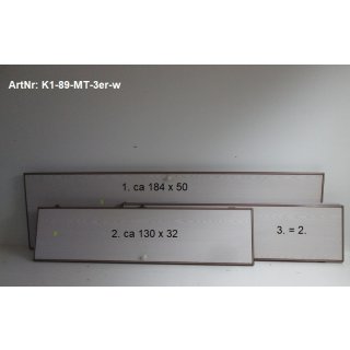Set 3er Möbeltüren Türblatt-Abmessungen ca 184x50 bzw 130x32 (2x) - perfekt für Selbstausbauer (helles Design weiß)