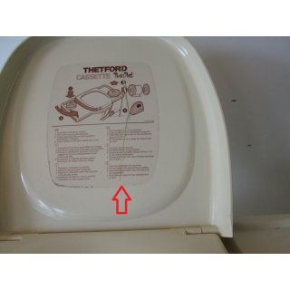 Thetford C2 creme LINKS gebraucht SONDERPREIS ! Toilette Wohnwagen / Wohnmobil