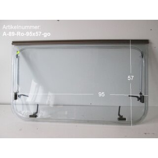Adria Wohnwagen Fenster Roxite 60 ca 95 x 57 gebr. D78 (IMV Adria 2 / 440 / 4051 Optima, Leiste goldfarben, Scheibe leicht hellblau)