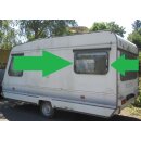 Adria Wohnwagen Fenster Roxite 60 ca 95 x 57 gebr. D78 (IMV Adria 2 / 440 / 4051 Optima, Leiste goldfarben, Scheibe leicht hellblau)