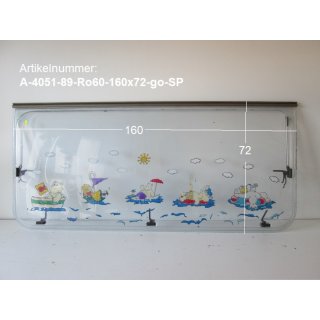 Adria Wohnwagen Fenster Roxite gebr. ca 160 x 72 Roxite60 D78 (4051 Optima, Leiste goldfarben) Sonderpreis