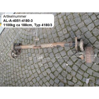 Alko Achse gebraucht 1100kg ca 188  zB Adria 4051 IMV (Typ 4180/3) BJ 1989