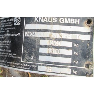 Alko Achse B1200-5, 1300kg gebraucht ca 197cm (zB Knaus Azur 530M)