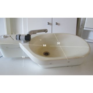 Badset 3tlg: Wandschrank/Eckschrank/Waschbecken für Bad/Nasszelle Wohnwagen/Wohnmobil gebraucht