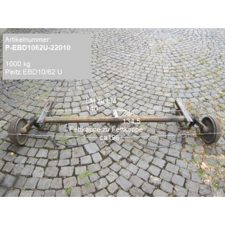 Peitz Wohnwagenachse (1000 kg) gebr. EBD 10/62 U ca 198cm vom Hobby 460 