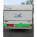 Wilk Wohnwagen Seitenblende Heckverkleidung ca 55 x 13 LINKS (Fahrerseite) gebraucht (zB 661 BJ 96), Reflektor