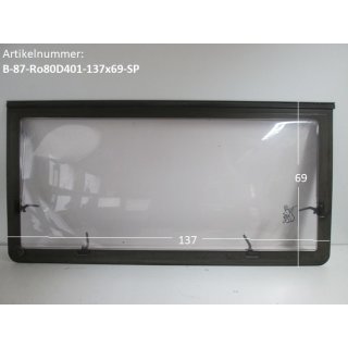 B&uuml;rstner Wohnwagenfenster 137 x 69 gebr. Polyplastic (Roxite80 D401) Sonderpreis zB 4602