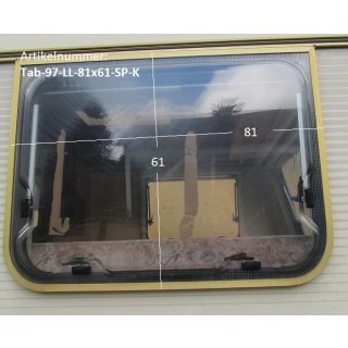 Tabbert Wohnwagenfenster ca 81 x 61 gebr. Langlotz RG D2267  (zB 540er Comtesse BJ 97) Sonderpreis (Kleber-Reste)