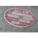 Alko Achse, ca 188cm, Typ B1000 D2897, 1000kg gebraucht, passend zB Knaus Azur 425 Typ 4303