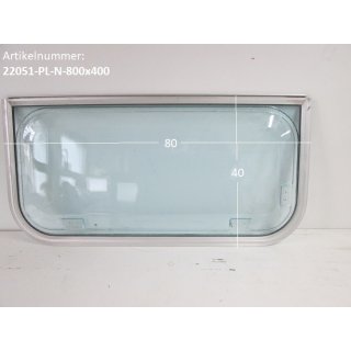 Wohnwagenfenster Planet PPB-RX D633 ca 80 x 40 BADFENSTER (Lagerware -> Neue Ware mit Lagerspuren) Fendt / Tabbert (blau getönt)