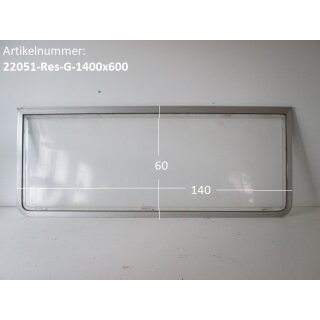 Wohnwagenfenster Resartglas D-15 10 ca 140 x 60 gebraucht Fendt / Tabbert (klar mit Alu-Rahmen)  (Ausstellfenster/Aufstellfenster)
