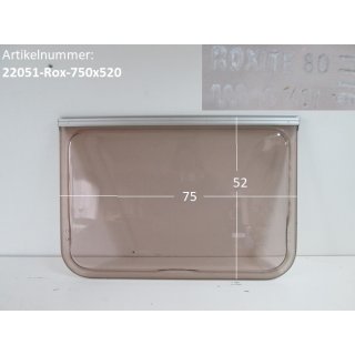 Wohnwagenfenster Roxite ca 75 x 52 (Lagerware -&gt; Neue Ware mit Lagerspuren) Fendt / Tabbert (mit Kederleiste)
