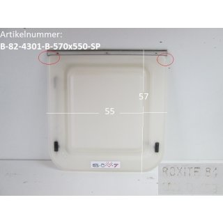 B&uuml;rstner Wohnwagen Badfenster ca 55 x 57 gebraucht (Roxite84 D459) Polyplastic - Sonderpreis