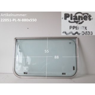 Wohnwagenfenster Planet PPB-RX D633 ca 88 x 55 BAD (Sonderpreis) Fendt / Tabbert (hellblau/wei&szlig; get&ouml;nt)