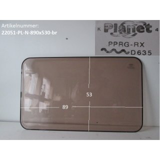 Wohnwagenfenster Planet PPRG-RX D635 ca 89 x 53 (Lagerware -&gt; Neue Ware mit Lagerspuren) Fendt / Tabbert - K4 - braun