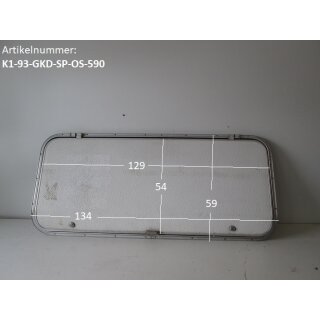 Knaus Wohnwagen Gaskastendeckel  gebraucht 129 x 54 ohne Schlüssel - Sonderpreis - zB Azur 530 - Bugfrontdeckel / Bugklappe / Gasklappe / Flaschenkastendeckel / Flaschenkastenabdeckung