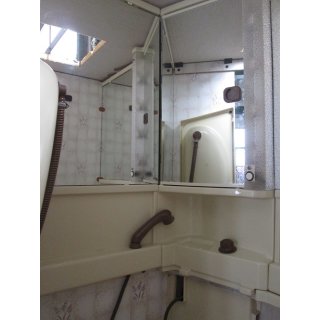 Waschraum / Nasszelle / Bad komplett mit WC f&uuml;r Selbstausbauer gebr. ca 190 x 97 x 79 cm mit Klappwaschbecken/Dusche/Toilette