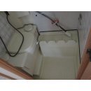Waschraum / Nasszelle / Bad komplett mit WC für Selbstausbauer gebr. ca 190 x 97 x 79 cm mit Klappwaschbecken/Dusche/Toilette