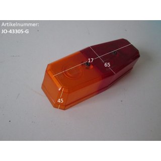 Jokon R&uuml;ckleuchte Wohnwagen nur Lampenglas ohne Sockel (orange 43305 R6 / rot 43305 R7)