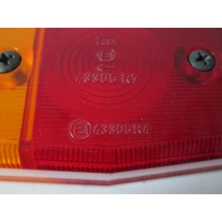 Jokon R&uuml;ckleuchte Wohnwagen nur Lampenglas ohne Sockel (orange 43305 R6 / rot 43305 R7)
