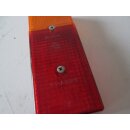 Oldtimer-Rückleuchte/Rücklicht Wohnwagen nur Lampenglas ohne Sockel (rot K33395 356 0018 / orange) LINKS gebraucht (Hecklicht/Heckleuchte/Lampe/Leuchte/Rücklicht/Rückleuchte)