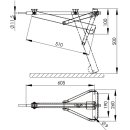 Alko Wohnwagenstütze lang 800kg gebraucht ca 60cm...