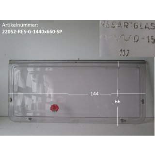 Wohnwagenfenster Resartglas D-15 117 ca 144 x 66 gebraucht Fendt / Tabbert - Sonderpreis (klar)