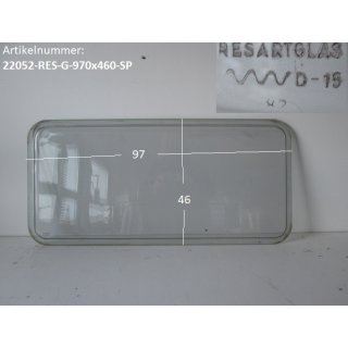 Wohnwagenfenster Resartglas D-15 82 ca 97 x 46, Sonderpreis, Fendt / Tabbert, gebraucht, grün