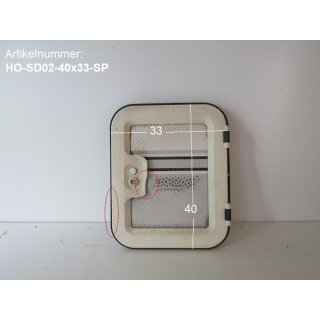 Hobby Staufachklappe ohne Schlüssel ca 40 x 33 gebr. (zB 460er SD02) Sonderpreis (Stauraumklappe, Serviceklappe,Toilettenklappe)