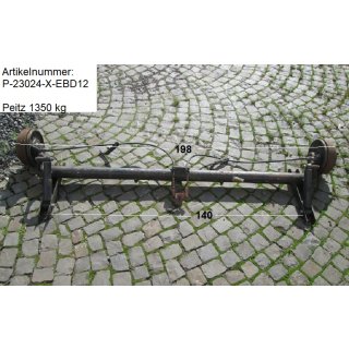 Peitz Wohnwagenachse (1350 kg) gebraucht X-EBD 12 ca 198cm (aus Hobby 460)