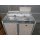 Küchenblock: Kühlschrank RM200 mit 2-fl-Cramer Kocheinheit, Spülbecken in hellgrau gebraucht