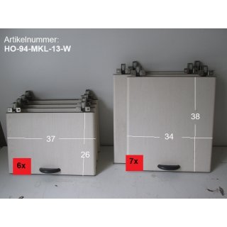 13-er Set weiße Möbelklappen (f. Oberschrank) - perfekt für Selbstausbauer Wohnwagen / Wohnmobil Sonderpreis (aus Hobby 440 BJ 94) 