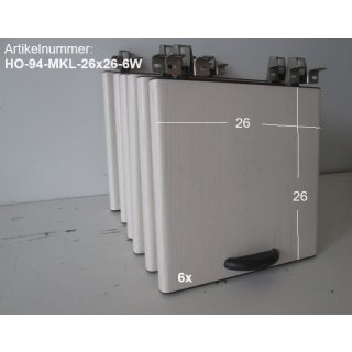 6-er Set weiße Möbelklappen ca 26 x 26 (f. Oberschrank) - perfekt für Selbstausbauer Wohnwagen / Wohnmobil Sonderpreis (aus Hobby 440 BJ 94) 