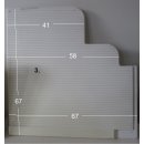 Badset 6tlg: Wandschrank/Hängeschrank/Eckwaschbecken für Bad/Nasszelle Wohnwagen/Wohnmobil gebraucht aus Bürstner 540 