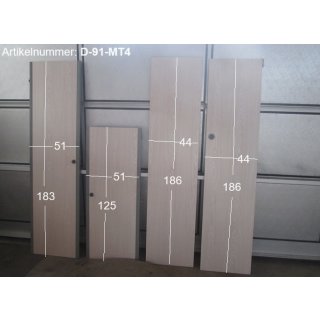 Dethleffs Möbel-Türen / Schlafzimmertüren gebraucht (aus RM3 NewLine) lichtgrau/hell insgesamt 4 Stück