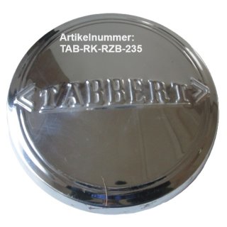 Original Tabbert Radkappe / Radzierblende 23,5cm (ca 9 Zoll, flach, mit Tabbert-Schriftzug, aus Lager-Auflösung) 