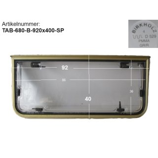 Tabbert Wohnwagenfenster ca 92 x 40 bzw 86 x 36 gebr. KÜCHENFENSTER Birkholz (zB 680 Comtesse) Sonderpreis