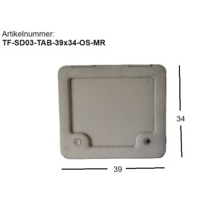 SD03 Thetford WC ServiceTür Tabbert ca 39 x 34 gebr. ohne Schlüssel mit Rahmen (zB 680) SD03