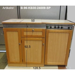 Bürstner Amara Küchenblock, Küchenzeile Wohnmobil komplett ca 128,5 x 55 (H92,5) cm mit 30mBar Kocher, Kühlschrank, Spüle RM4230 Sonderpreis