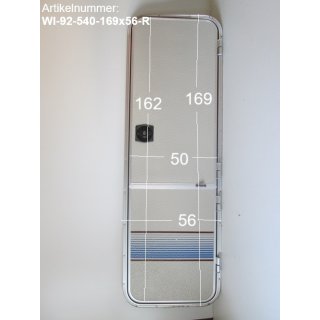 Wilk Wohnwagen Aufbautür ca. 169 x 56 bzw 162 x 50 gebraucht ohne Schlüssel (zB 540 EZ 92) (Eingangstür) Anschlag rechts