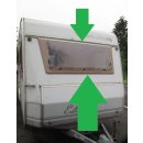 Dethleffs Wohnwagen Fenster ca 157 bzw 139,5 x 65 TRAPEZFÖRMIG gebraucht (Roxite 80 D401 9603) zB RD3 BJ96 Sonderpreis