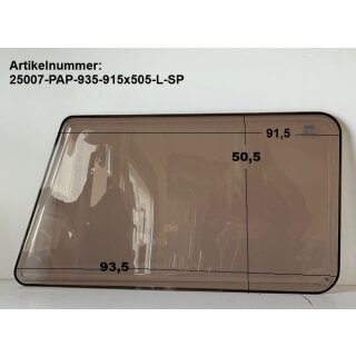Universal Wohnwagenfenster Parapress PPRG-RX D2162 ca 93,5 bzw 91,5 x 50,5 (TRAPEZFÖRMIG links) Sonderpreis (muss geklebt werden)