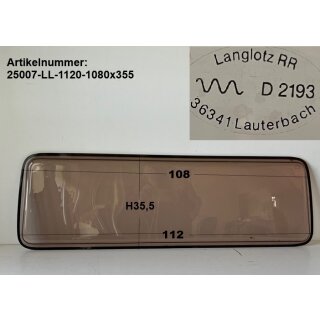 Universal Wohnwagenfenster ALKOVEN Langlotz D2193  ca 112 bzw 108 x 35,5 (TRAPEZFÖRMIG) für Fendt / Tabbert geb