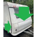 Adria Wohnwagen Gaskasten mit Deckel komplett gebr ca 222cm H71 T35 (zB Adria 408 BJ 92) Sonderpreis - Bugfrontdeckel / Bugklappe / Gasklappe / Flaschenkastendeckel / Flaschenkastenabdeckung