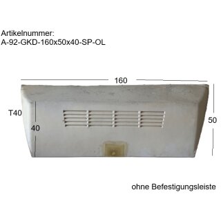 Adria Wohnwagen Gaskastendeckel gebraucht ca 160 x 50 T40 (zB Adria 2 IMV 440 BJ 92)  - SONDERPREIS (ohne Befestigungsleiste / Kederleiste) - Bugfrontdeckel / Bugklappe / Gasklappe / Flaschenkastendeckel / Flaschenkastenabdeckung